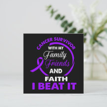  I Beat It Pancreatic Cancer Survivor Support Card