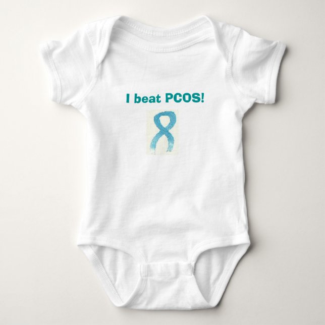 I beat PCOS! Baby Bodysuit (Front)