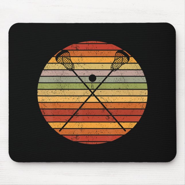 I Beat People With Sticks Fun Lacrosse Player  Mouse Pad (Front)