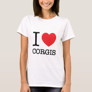 I bébé de dames de Corgis de coeur - T-shirt de