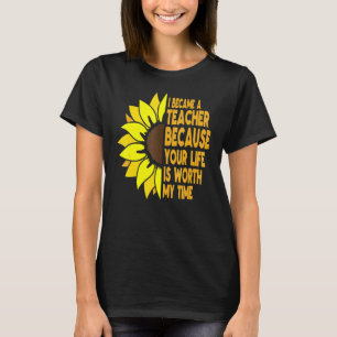 I Becam A Teacher Happy 100th Day Of School Idea F T-Shirt