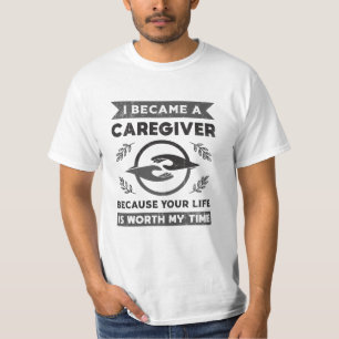 I Became A Caregiver Caregivers Nurse Nursing Job T-Shirt
