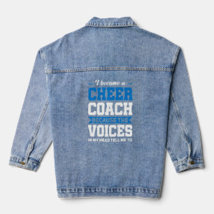 I Became A Cheer Coach Cheerleading  Denim Jacket