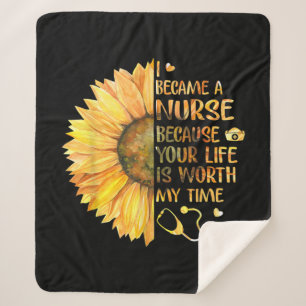 I Became A Nurse Sherpa Blanket