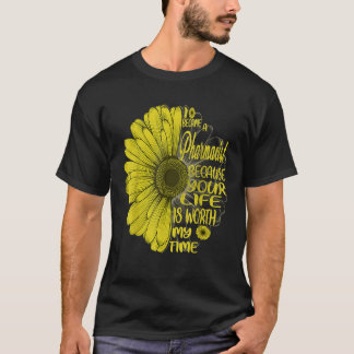 I Became A Pharmacist Flower Vintage T-Shirt