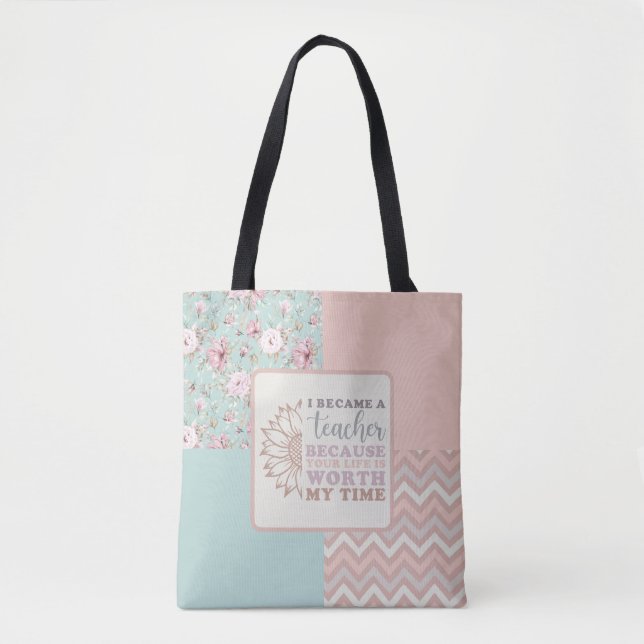 I Became a Teacher Tote Bag (Front)