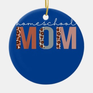I Became Homeschool Mom Costume Back To School Ceramic Ornament