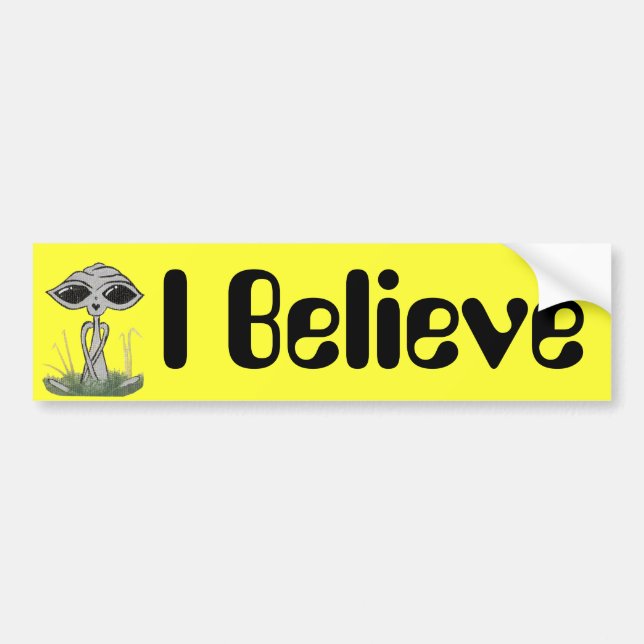 I Believe Alien Bumper Sticker (Front)