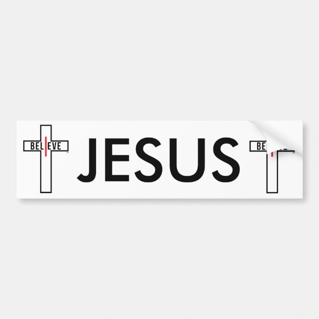 I believe bumper sticker, show your faith. sticker (Front)