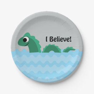 I Believe Champ the Lake Champlain Monster Paper Plate