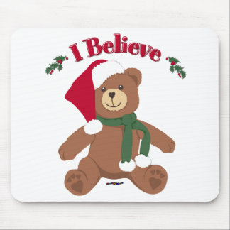 I Believe! Christmas Teddy Bear Mouse Pad