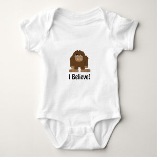 I Believe! Cute bigfoot Baby Bodysuit