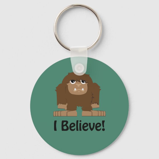 I Believe! Cute bigfoot Keychain (Front)