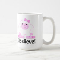 I Believe Cute Cartoon Girl Yeti