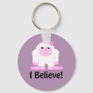 I Believe! Girl Yeti Keychain