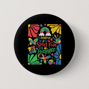 I Believe In A Spectrum Of Possibilities Retro Aut 2 Inch Round Button