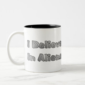 I Believe In Aliens Two-Tone Coffee Mug
