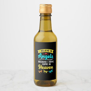 I Believe In Angels And Dragonflies Wine Label