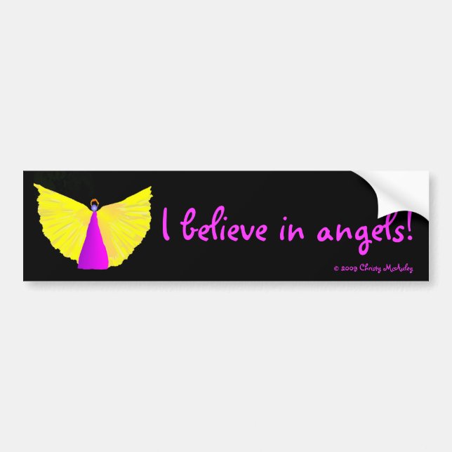 I Believe in Angels! Bumper Sticker (Front)