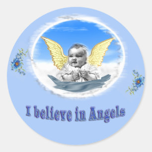 I believe in Angels Classic Round Sticker