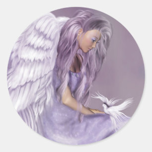I Believe In Angels Classic Round Sticker
