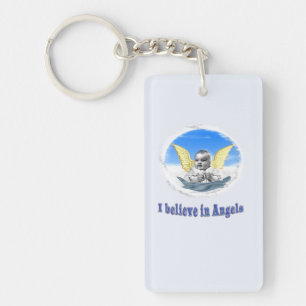 I believe in angels keychain