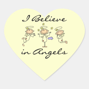 I Believe in Angels T-shirts and Gifts Heart Sticker