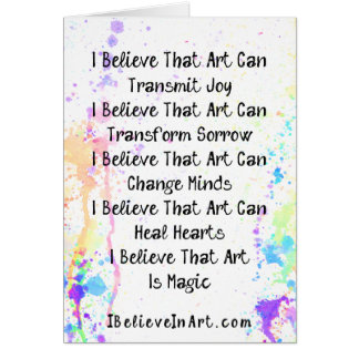 I Believe In Art Manifesto Promotional