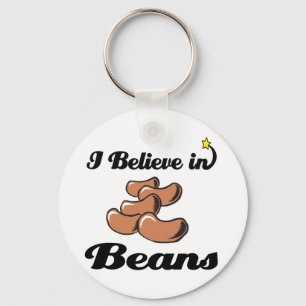 i believe in beans keychain