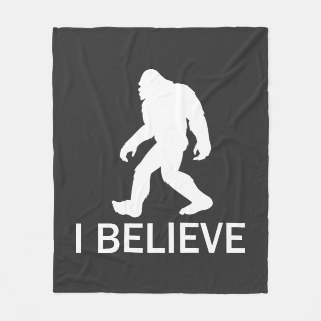 I believe in Bigfoot Fleece Blanket (Front)