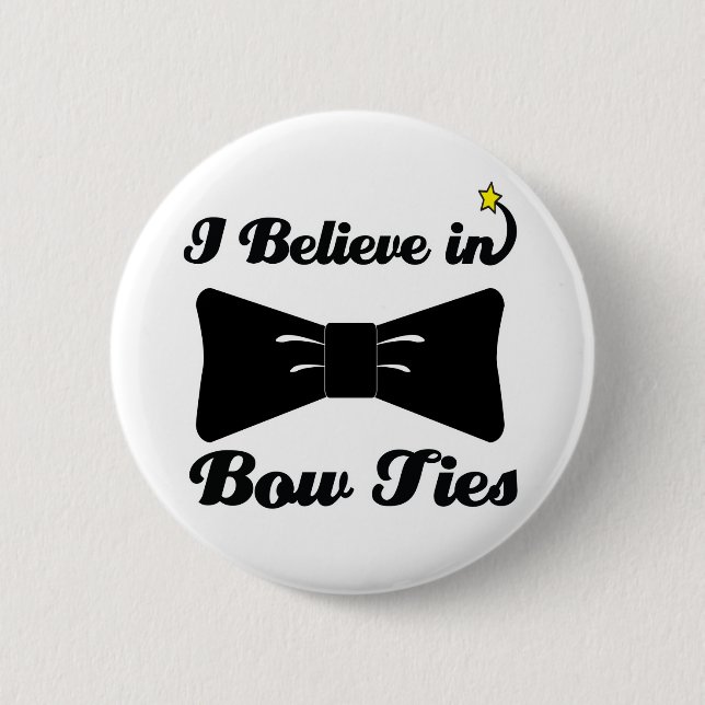 i believe in bow ties 2 inch round button (Front)