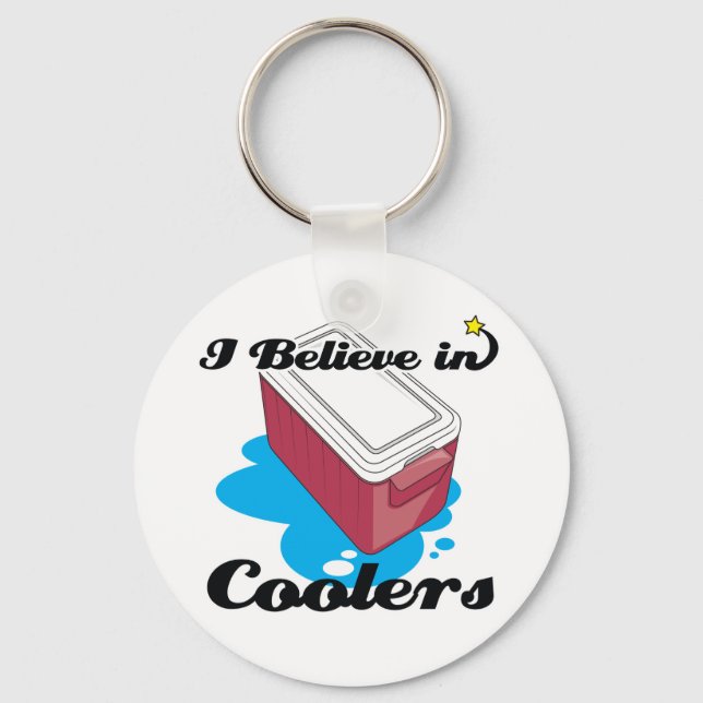i believe in coolers keychain (Front)