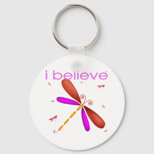 I believe in Dragonflies Keychain