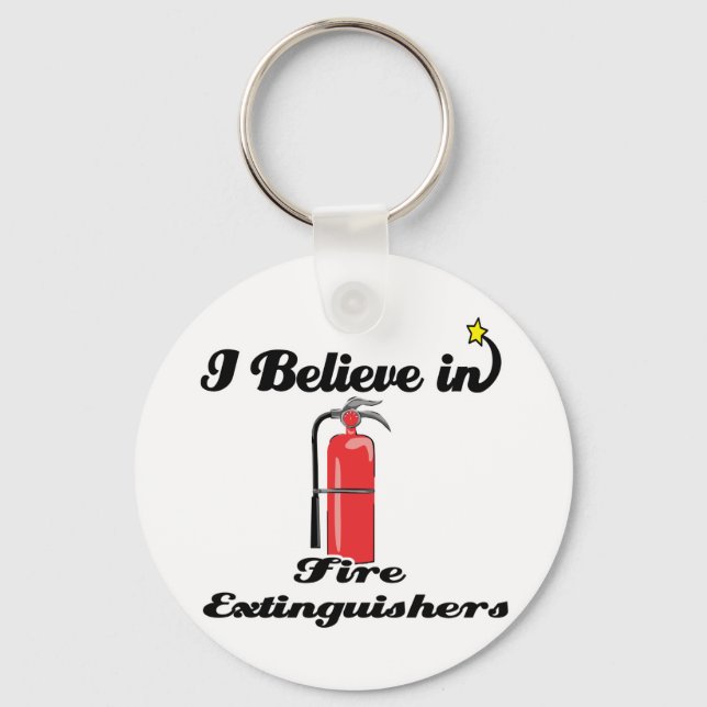 i believe in fire extinguishers keychain (Front)