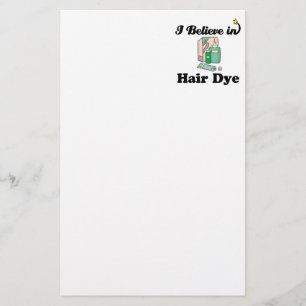 i believe in hair dye stationery