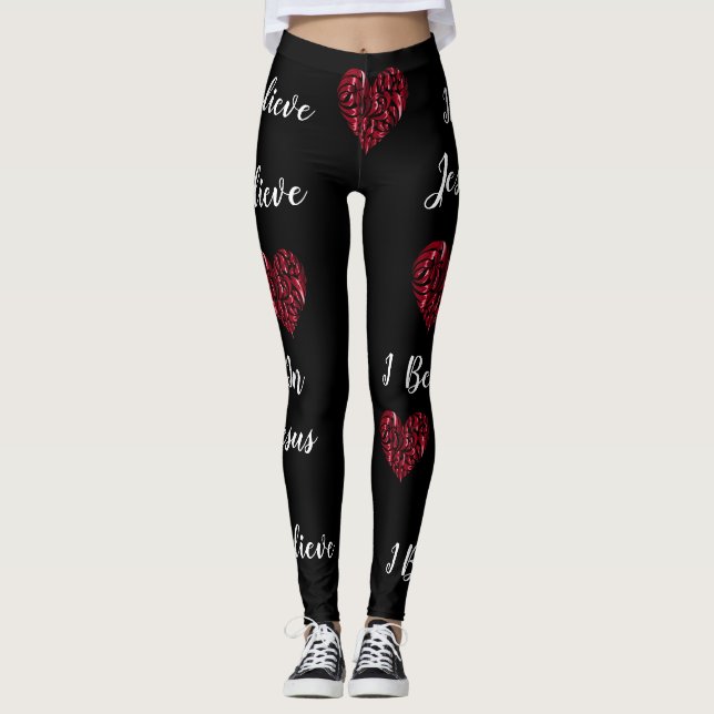 I Believe in Jesus Women's Leggings (Front)
