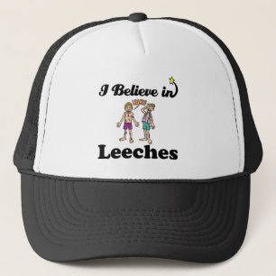 i believe in leeches trucker hat