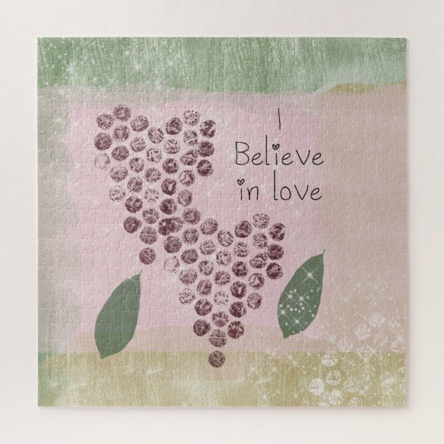 I Believe in Love Hearts Jigsaw Puzzle (Vertical)