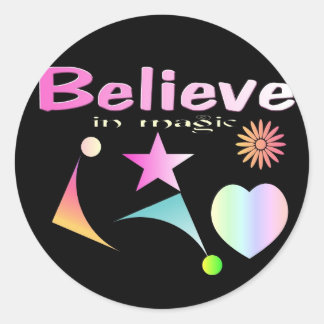 I BELIEVE IN MAGIC CLASSIC ROUND STICKER