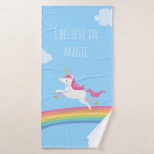 I believe in Magic Rainbow Unicorn Towel Set