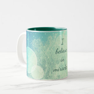 I believe in miracles frost design Two-Tone coffee mug