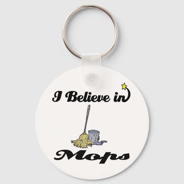 i believe in mops keychain (Front)
