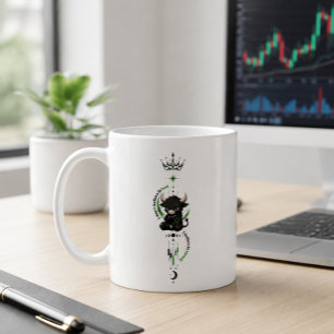 I Believe in Myself Cute Black Bull Trader Symbol Coffee Mug