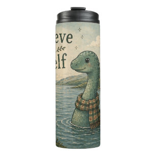 I believe in myself whimsical Loch Ness Monster Thermal Tumbler