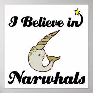i believe in narwhals poster