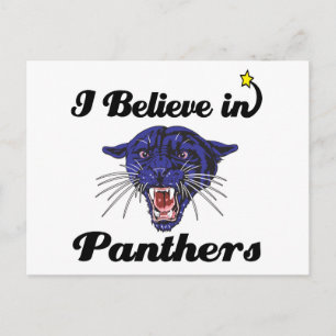 i believe in panthers postcard