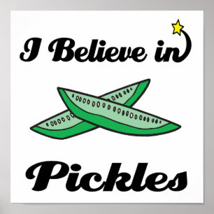 i believe in pickles poster
