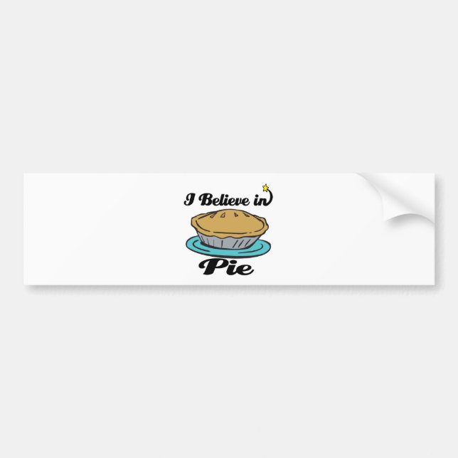 i believe in pie bumper sticker (Front)