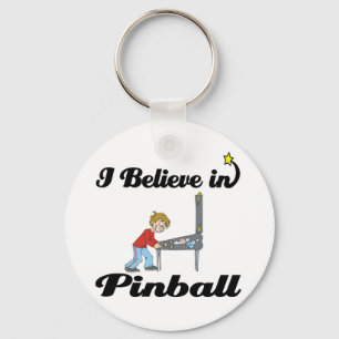 i believe in pinball keychain
