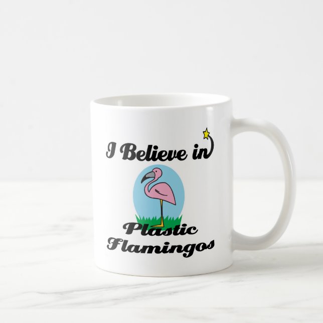 i believe in plastic flamingos coffee mug (Right)